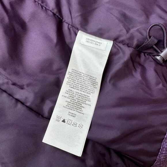 Columbia | Purple Down Feather Puffer Hooded Winter Jacket - Picture 5 of 7